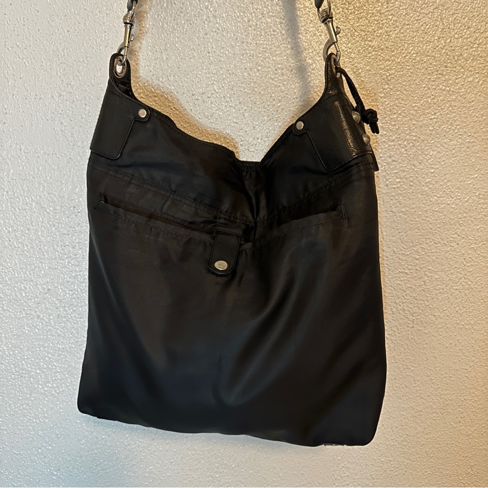 Mo&Co Bags large nylon leather crossbody messenger bag - Picture 5 of 8